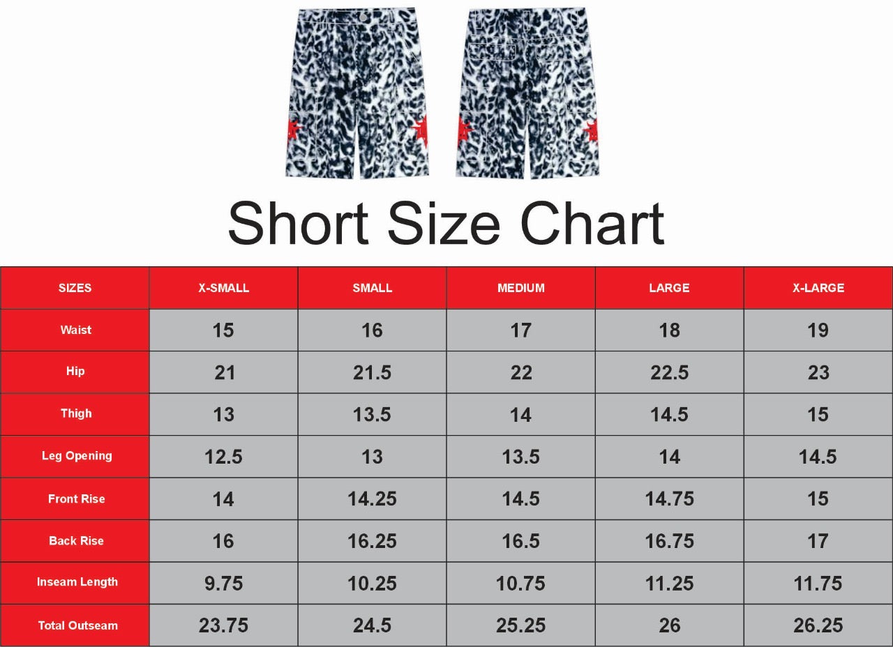 Sigil Snow Leapord Shorts